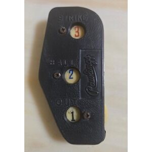 Vintage‎ Rawlings Baseball Umpire Indicator 3-Dial Strike Ball Out Clicker Black